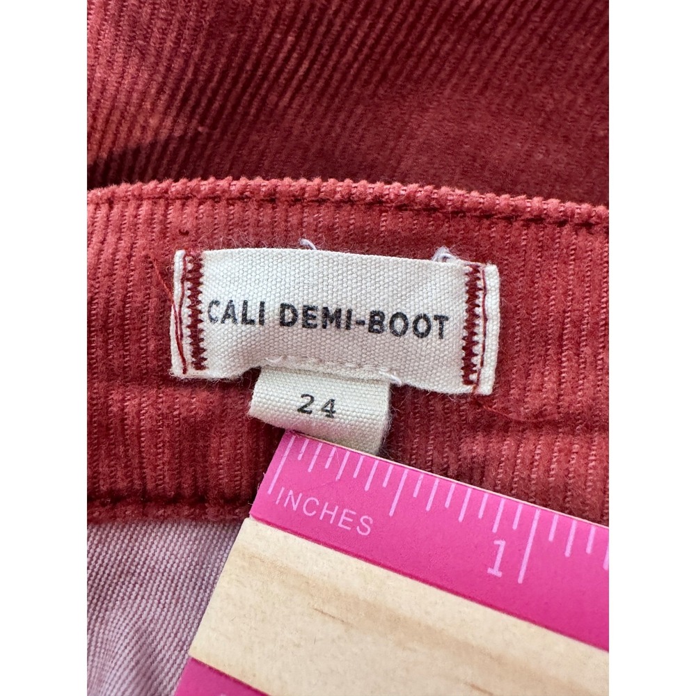 Madewell Cali Demi Boot Corduroy Button Fly Red Jeans‎ Size 24 - Picture 7 of 8